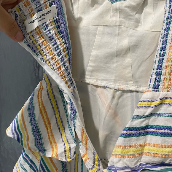 NWOT Amanda Uprichard New York Stripe Ruffle Dress - Picture 6 of 7